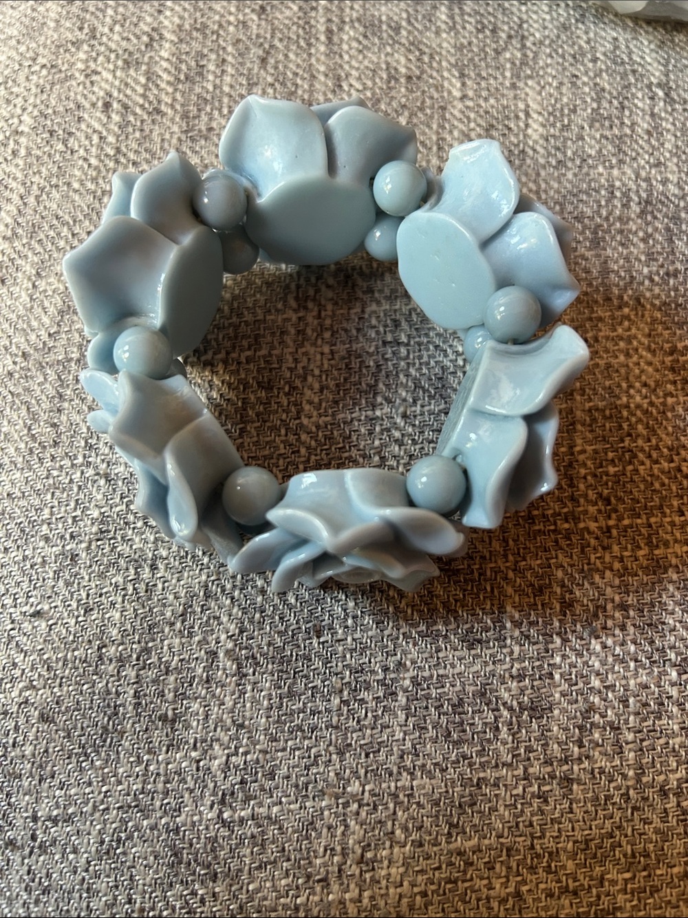 ModCloth Blue Floral Rose Stretch Bracelet - Picture 2 of 3